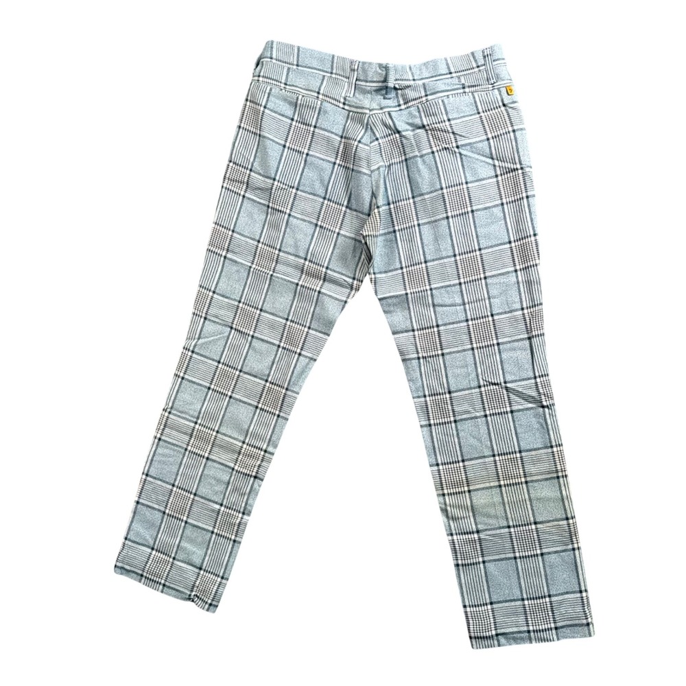 VTG Farah Plaid Trouser Men 34x28 (Tagged 36H) Blue USA Preppy Golf Grandpa Core - Picture 2 of 10